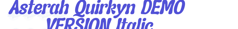 Asterah Quirkyn DEMO VERSION Italic-font
