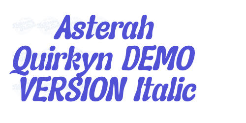 Asterah Quirkyn DEMO VERSION Italic-font-download