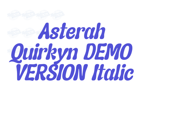 Asterah Quirkyn DEMO VERSION Italic