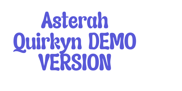 Asterah Quirkyn DEMO VERSION Font Download