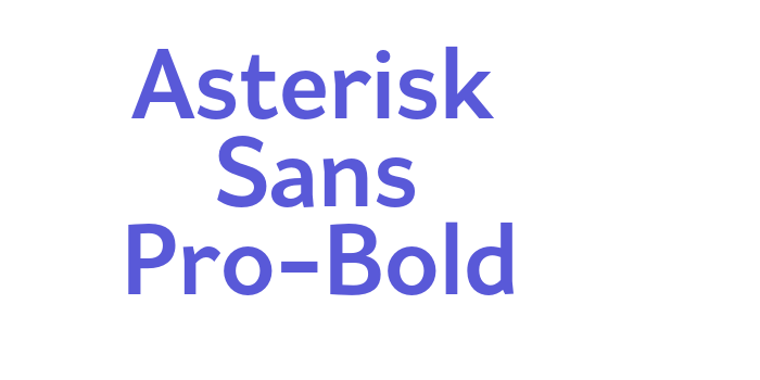 Asterisk Sans Pro-Bold Font Download