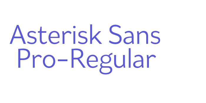 Asterisk Sans Pro-Regular Font Download