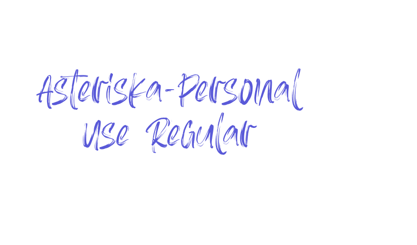 Asteriska-Personal Use Regular Font