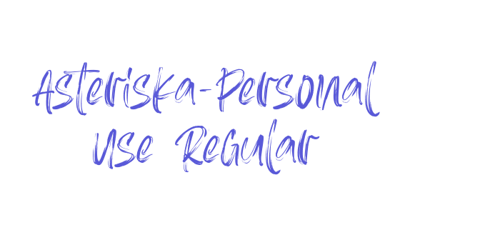 Asteriska-Personal Use Regular Font Download