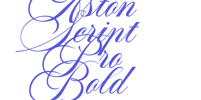 Aston Script Pro Bold Font