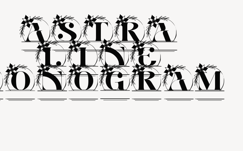 Astra Line Monogram Font