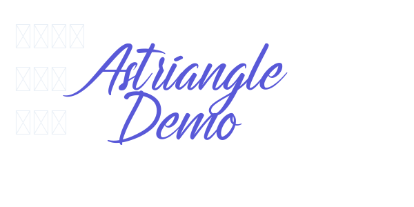 Astriangle Demo font free