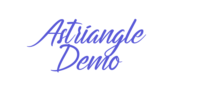 Astriangle Demo Font