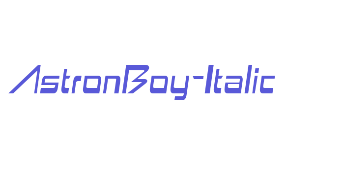 AstronBoy-Italic Font Download