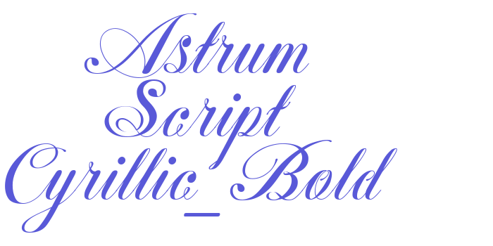 Astrum Script Cyrillic_Bold Font