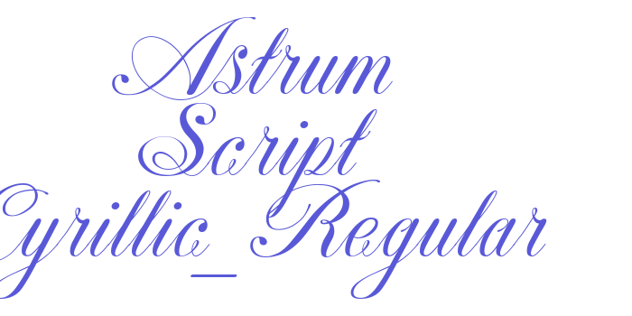 Astrum Script Cyrillic_Regular Font