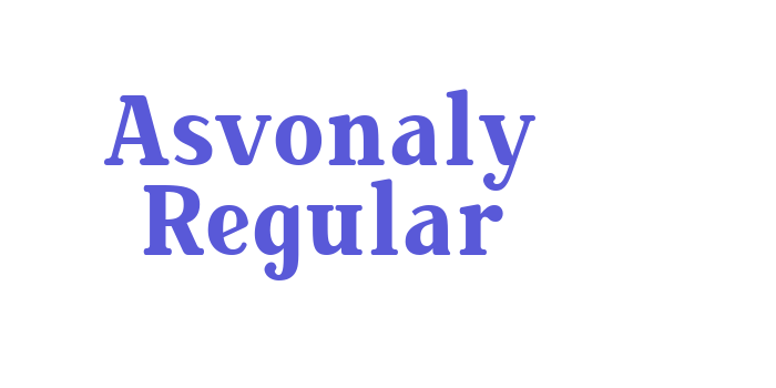 Asvonaly Regular Font Download