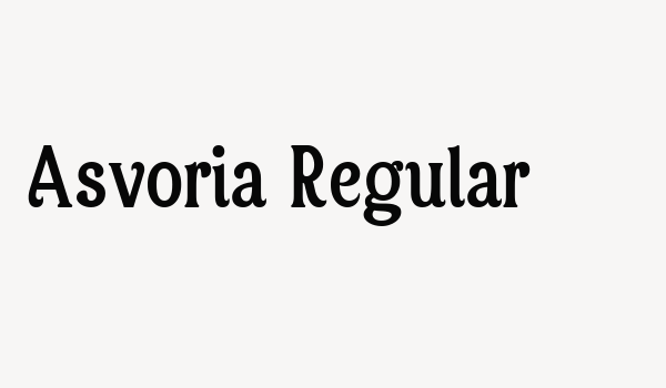 Asvoria Regular Font