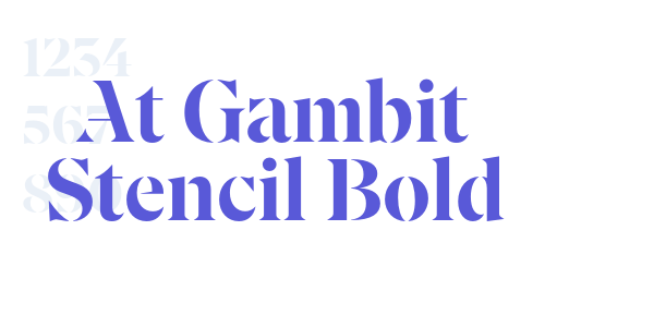 At Gambit Stencil Bold font free