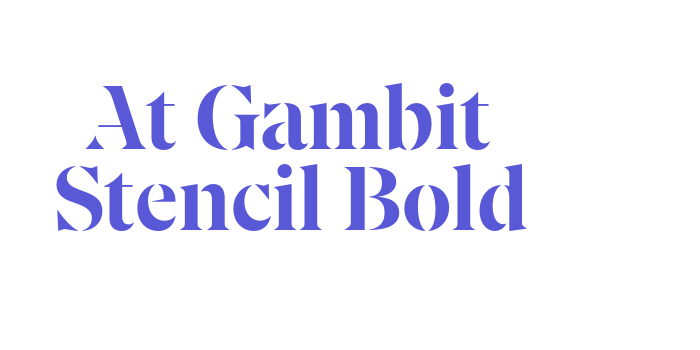 At Gambit Stencil Bold Font Download