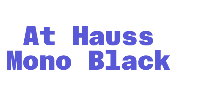 At Hauss Mono Black Font Download