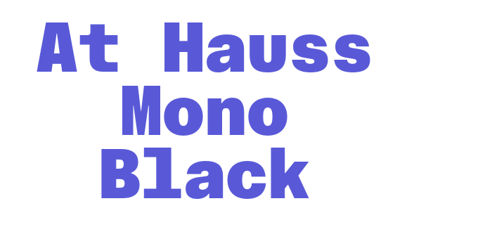 At Hauss Mono Black Font