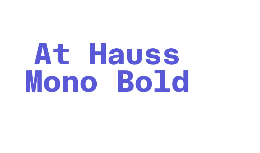 At Hauss Mono Bold Font Download