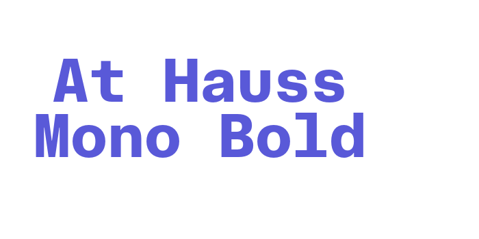 At Hauss Mono Bold Font Download