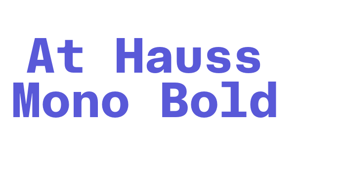 At Hauss Mono Bold Font