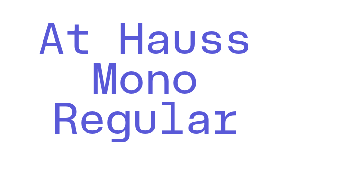 At Hauss Mono Regular Font Download