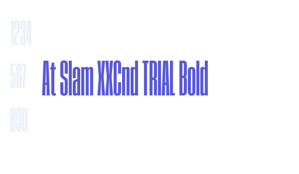 At Slam XXCnd TRIAL Bold Font