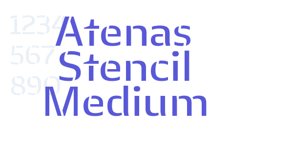 Atenas Stencil Medium font free