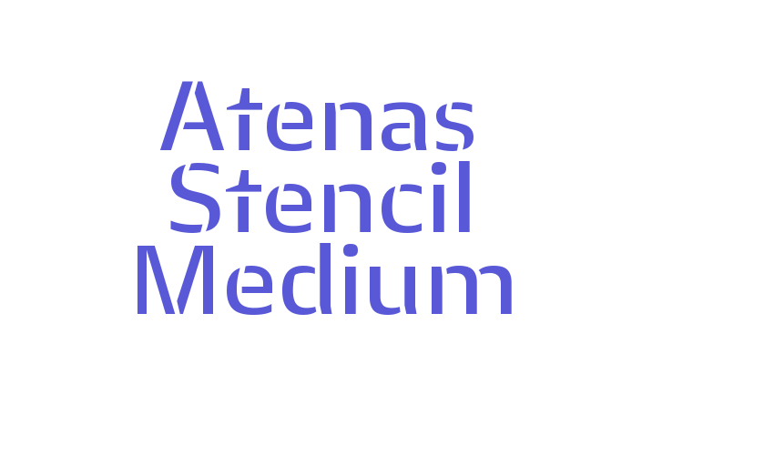 Atenas Stencil Medium Font Download