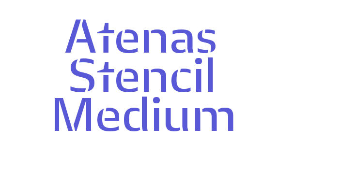 Atenas Stencil Medium Font Download