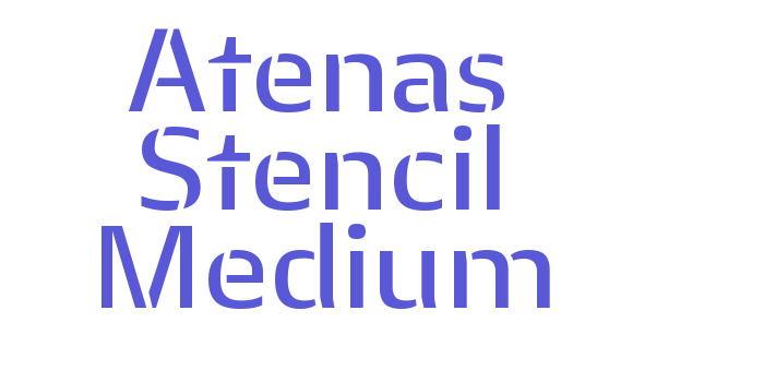 Atenas Stencil Medium Font