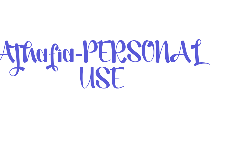 Athafia-PERSONAL USE Font Download