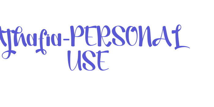 Athafia-PERSONAL USE Font Download