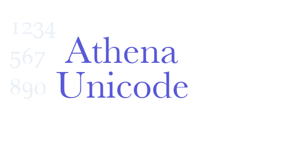 Athena Unicode font free