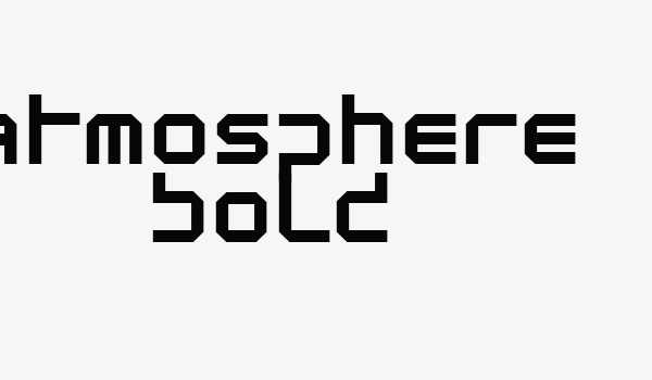 Atmosphere Bold Font