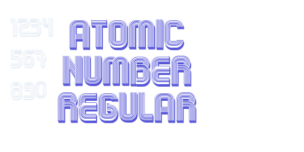 Atomic Number Regular font free