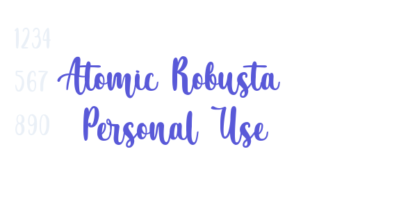 Atomic Robusta – Personal Use font free