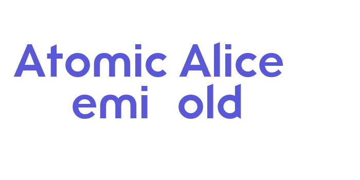 Atomic Alice Semi Bold Font Download