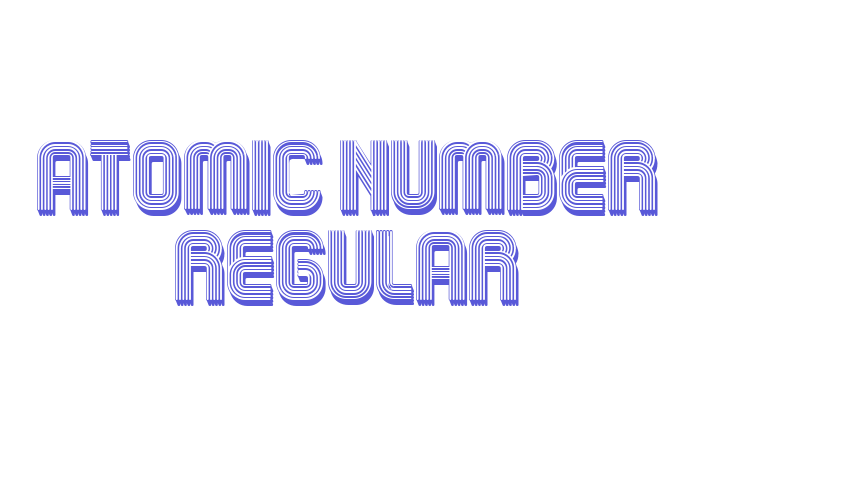 Atomic Number Regular Font