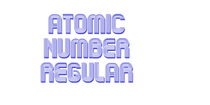 Atomic Number Regular Font Download