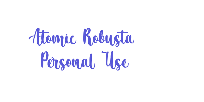 Atomic Robusta – Personal Use Font Download