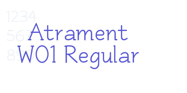 Atrament W01 Regular font free