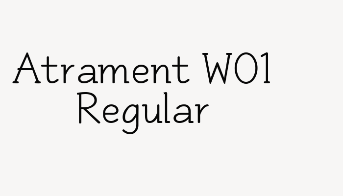 Atrament W01 Regular font download