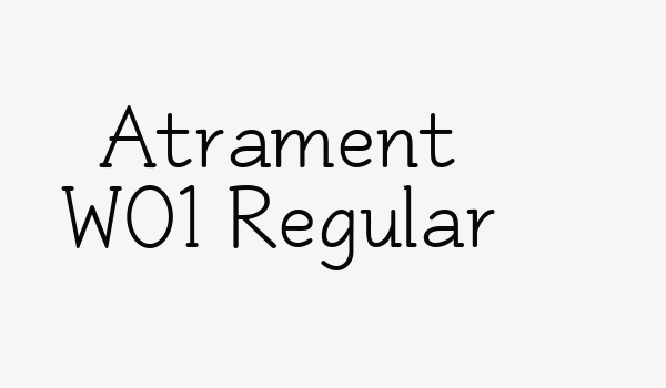 Atrament W01 Regular Font