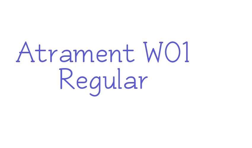 Atrament W01 Regular Font