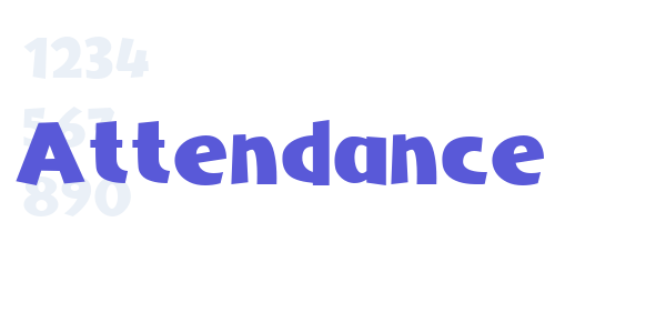 Attendance font free