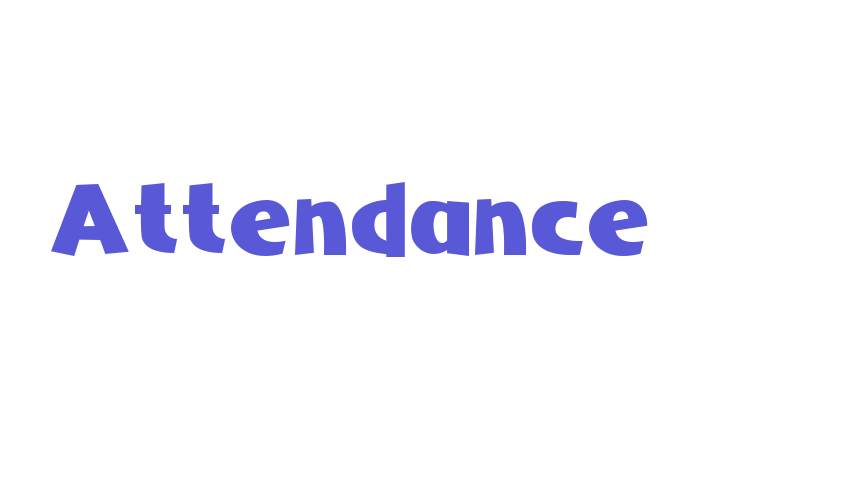 Attendance Font