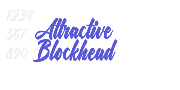 Attractive Blockhead font