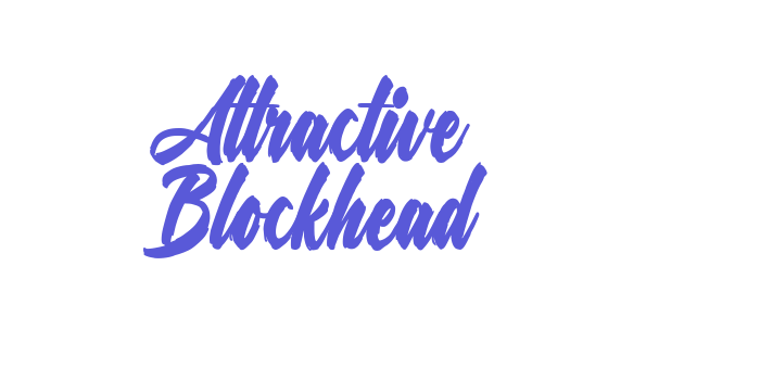 Attractive Blockhead Font Download