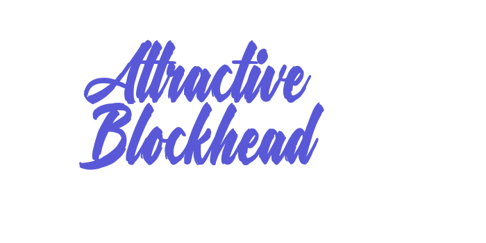 Attractive Blockhead Font