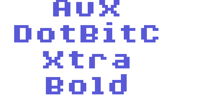 AuX DotBitC Xtra Bold Font